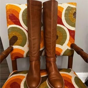Coach Brown Over the Knee Boots with Smooth Leather and Classic Style